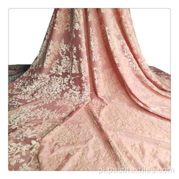 Flower BurnOut Pink Silk Velvet Tkaniny Wysokiej jakości zgnieciona aksamitna tkanina niestandardowa aksamitna tkanina wypalająca